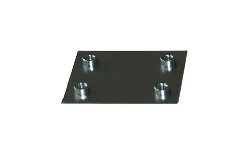 Verbinder für Kanäle, einseitig in 180° mit eingepressten Muttern M6, 200 x 100 mm
